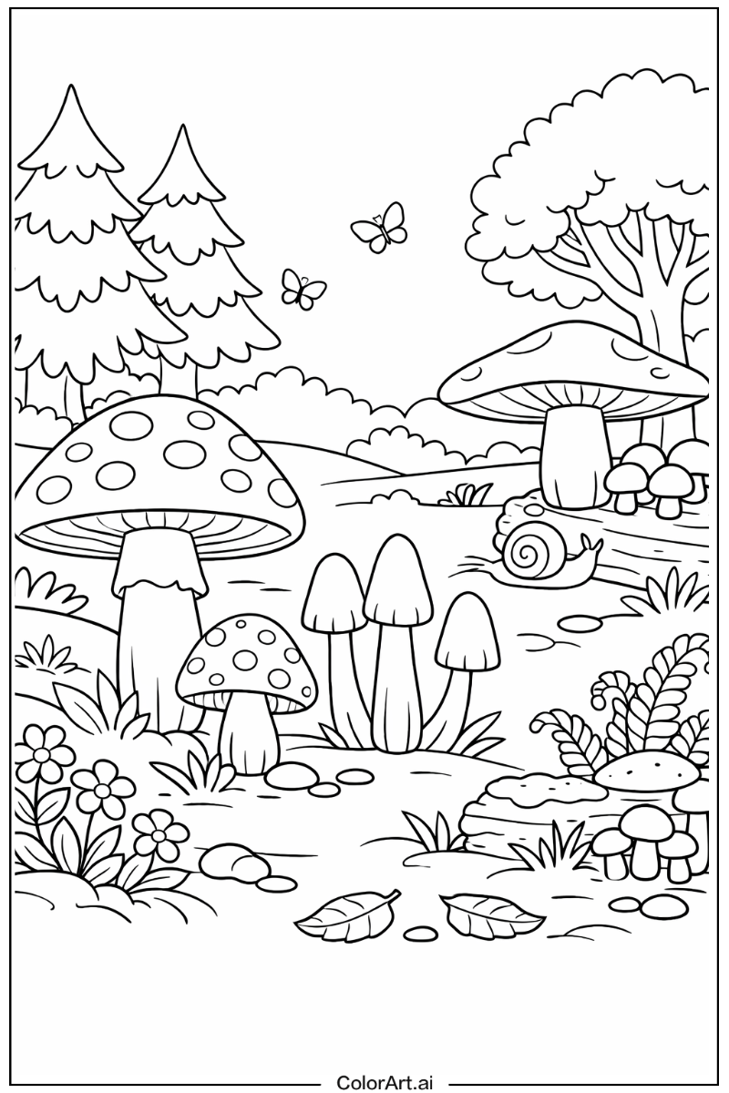 Mushroom Among Trees