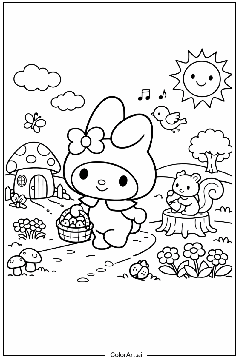 Cartoon character My melody Scene