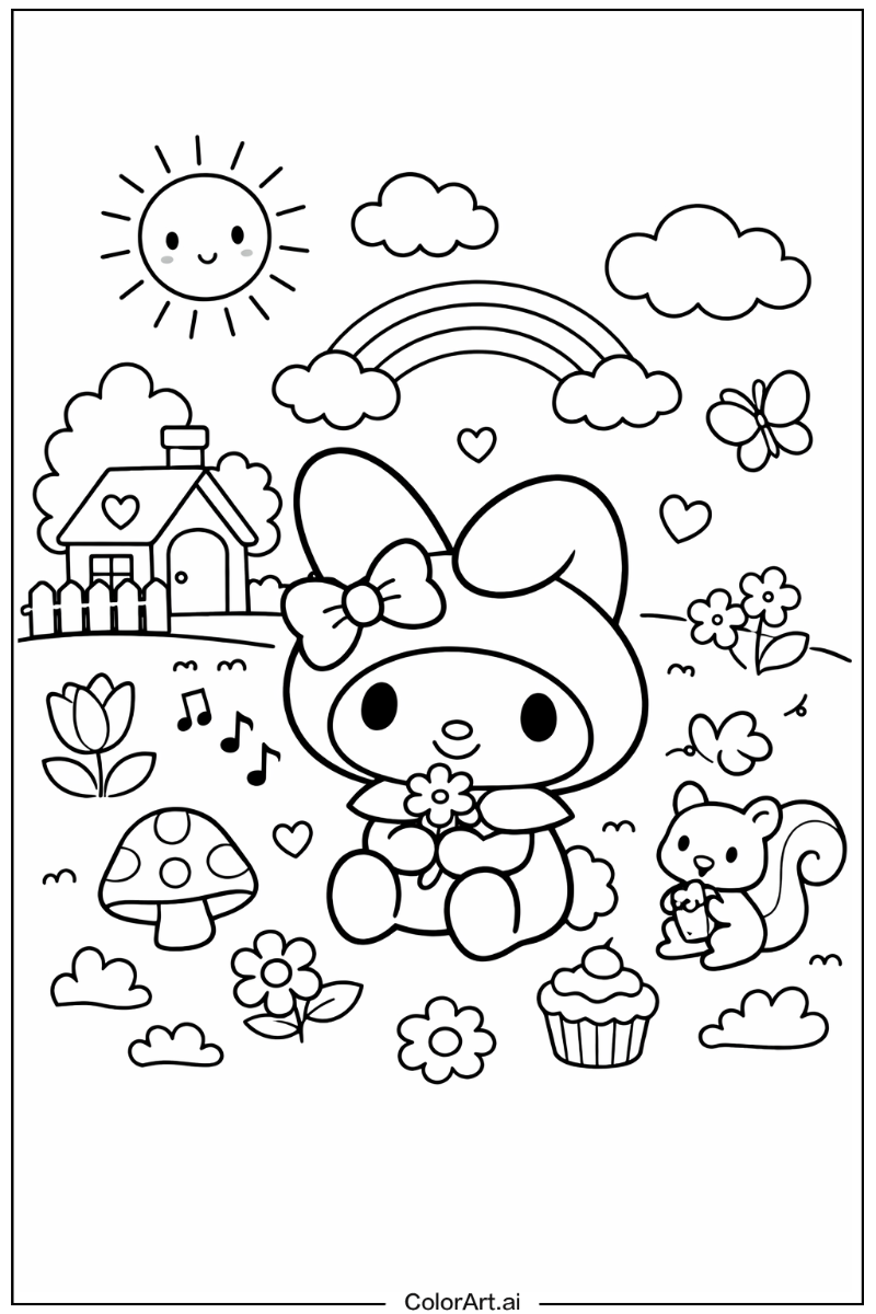 My melody with Pink hood Theme 2