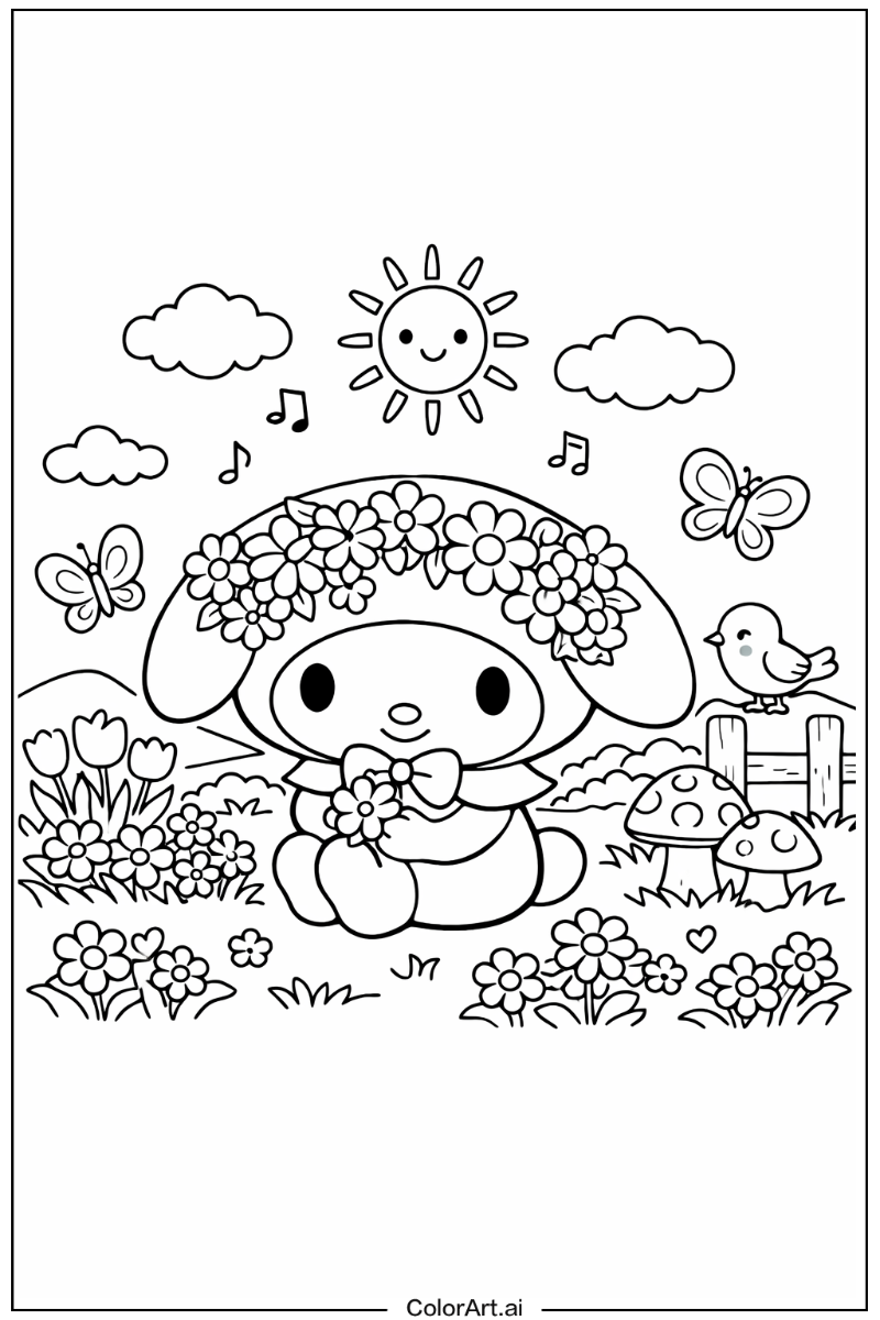 Flower hood My melody Design