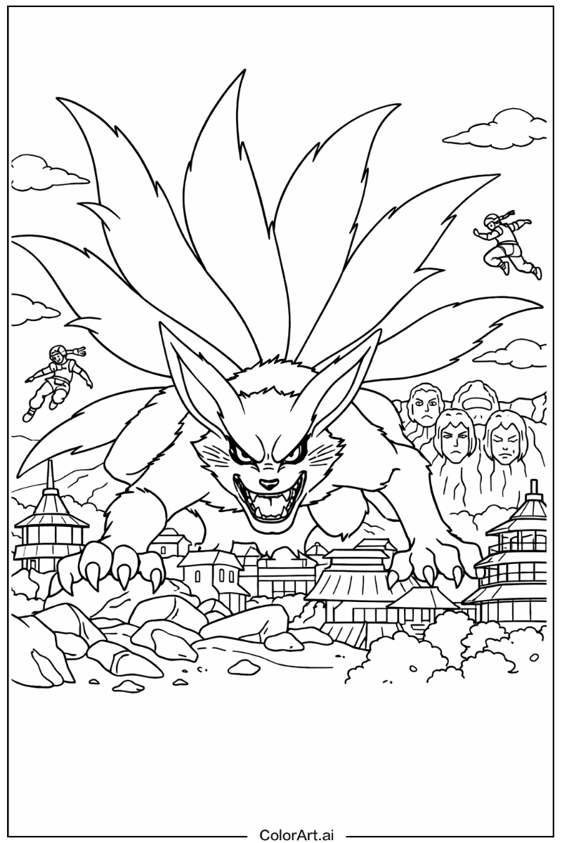 Naruto with Nine tailed fox Theme