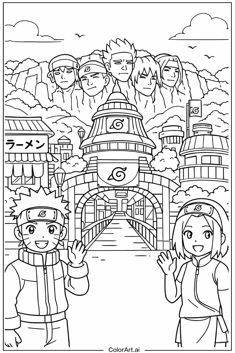 Naruto with Hidden leaf village Theme 2