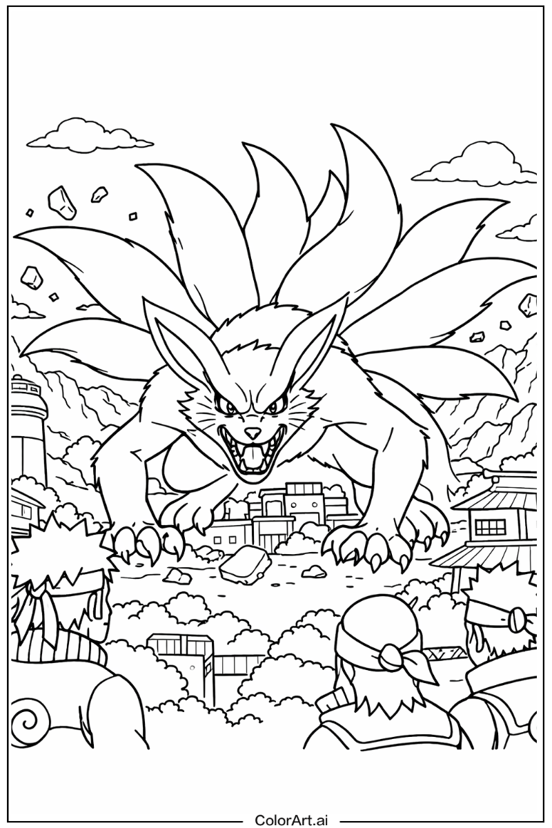 Naruto with Nine tailed fox Theme 2