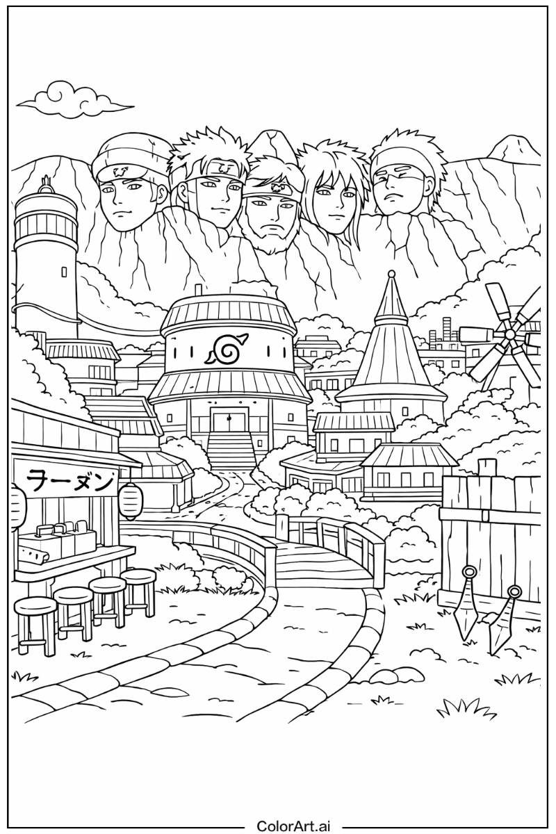 Naruto with Hidden leaf village Theme 3