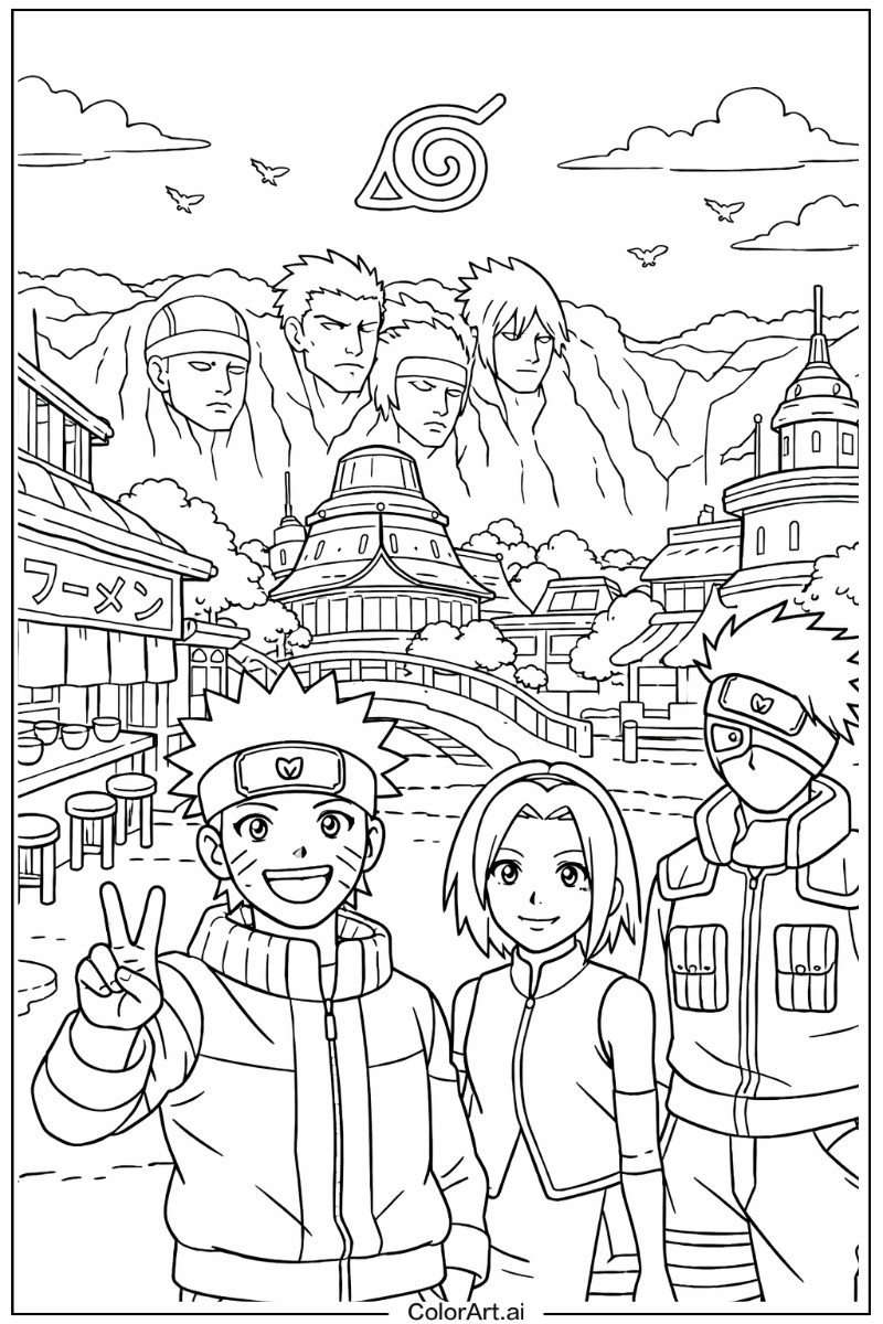 Konoha Naruto Design