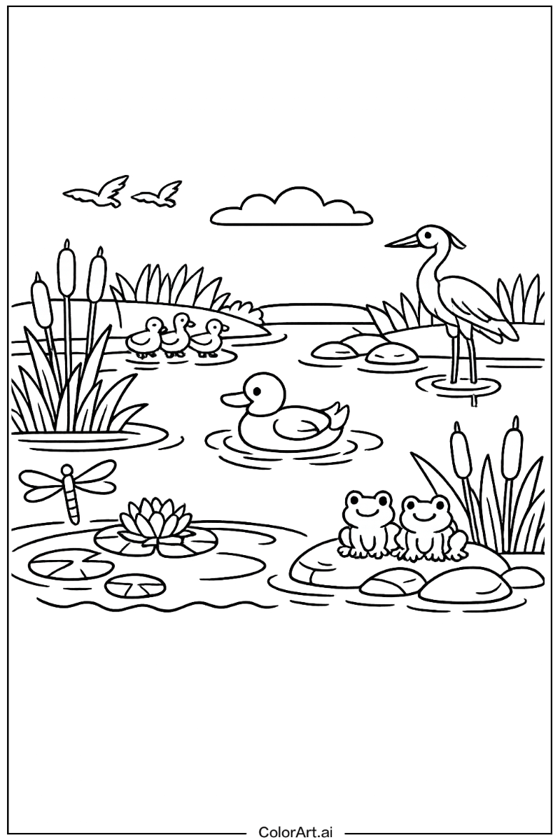 Wetland Nature Scene