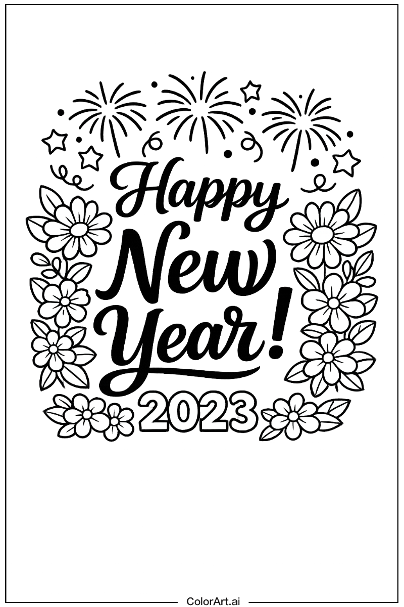 New years with Flowers 2