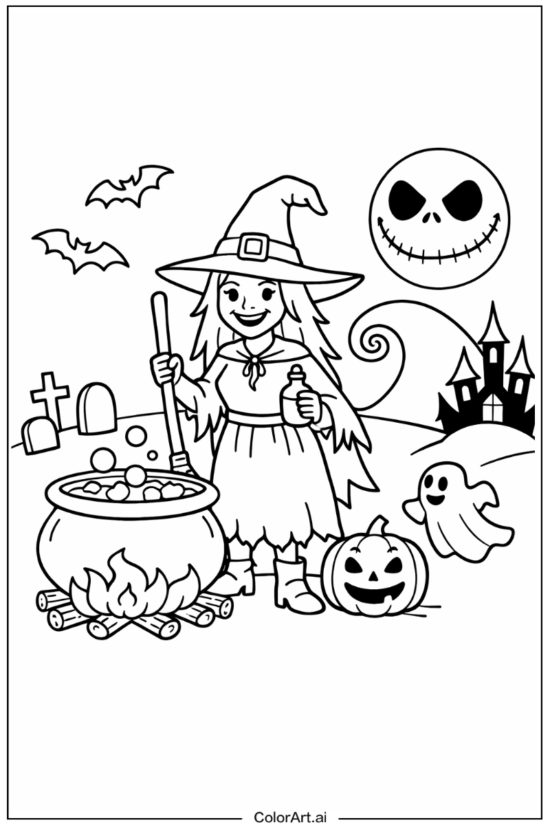 Witch Nightmare before christmas Design