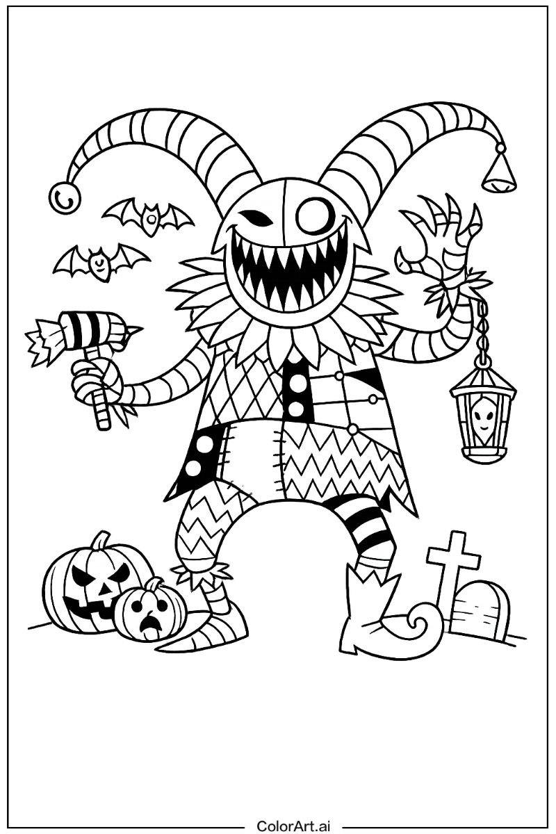 Nightmare before christmas with Harlequin demon Theme 2