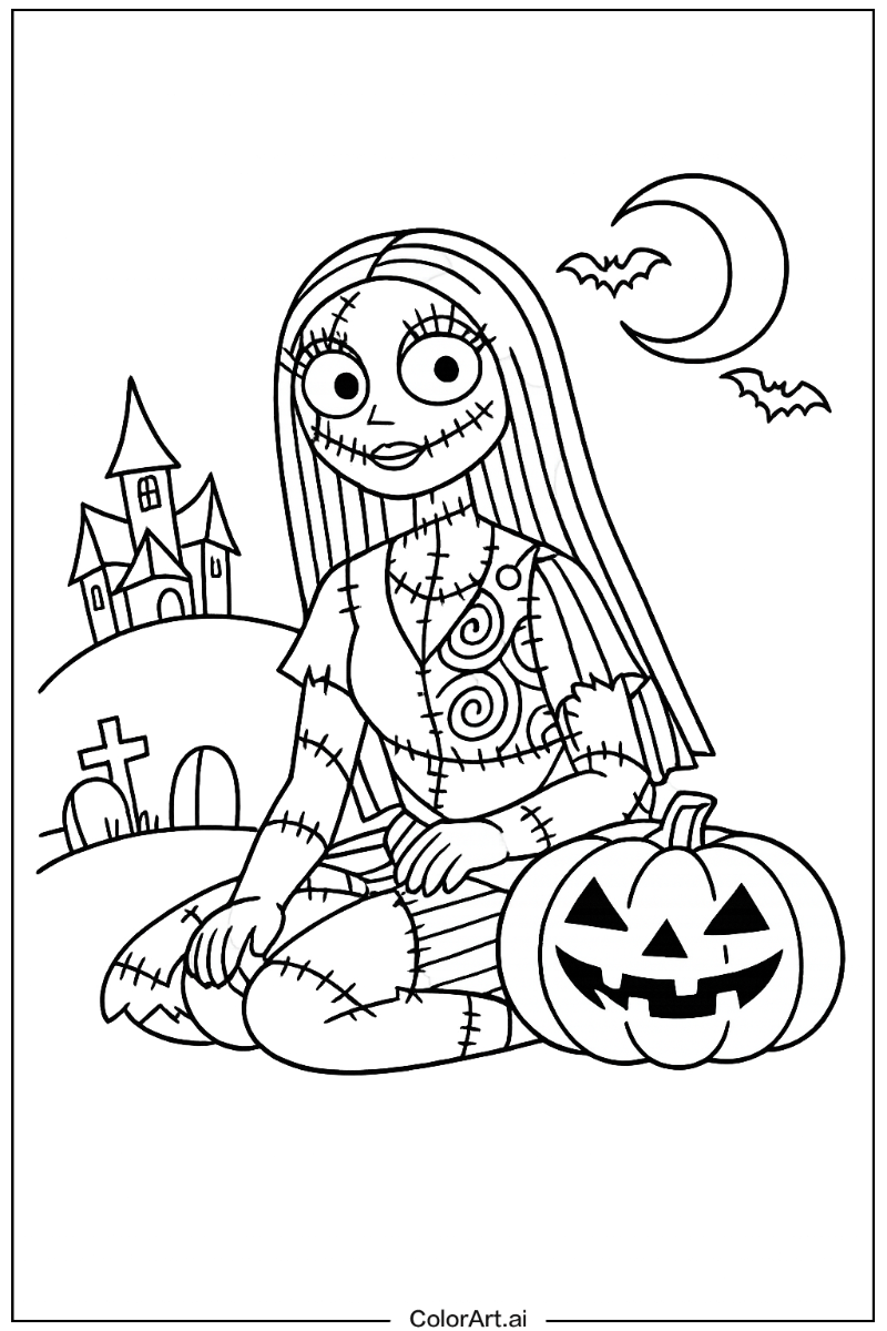 Nightmare before christmas with Sally Theme 3