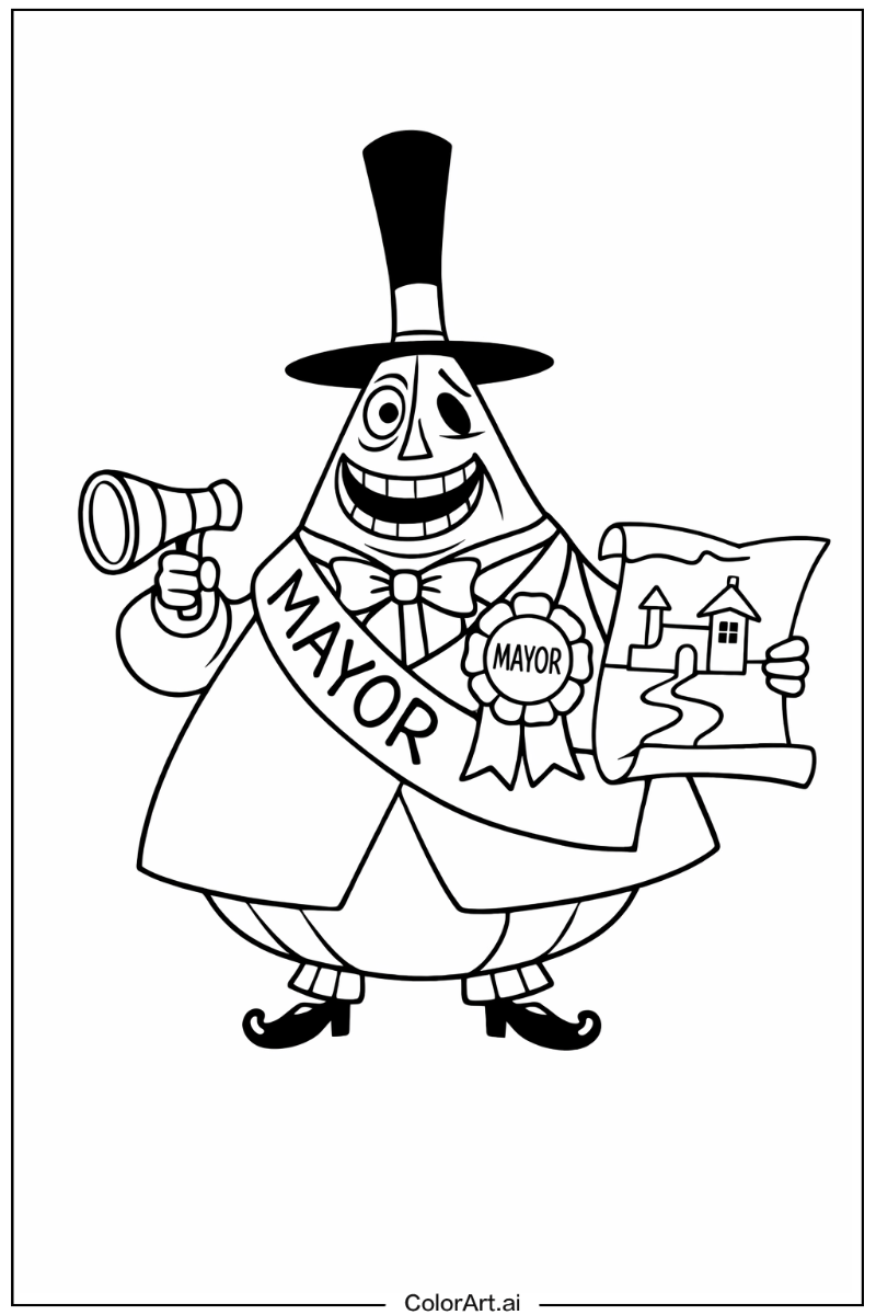 Mayor of halloween town Nightmare before christmas Design 3