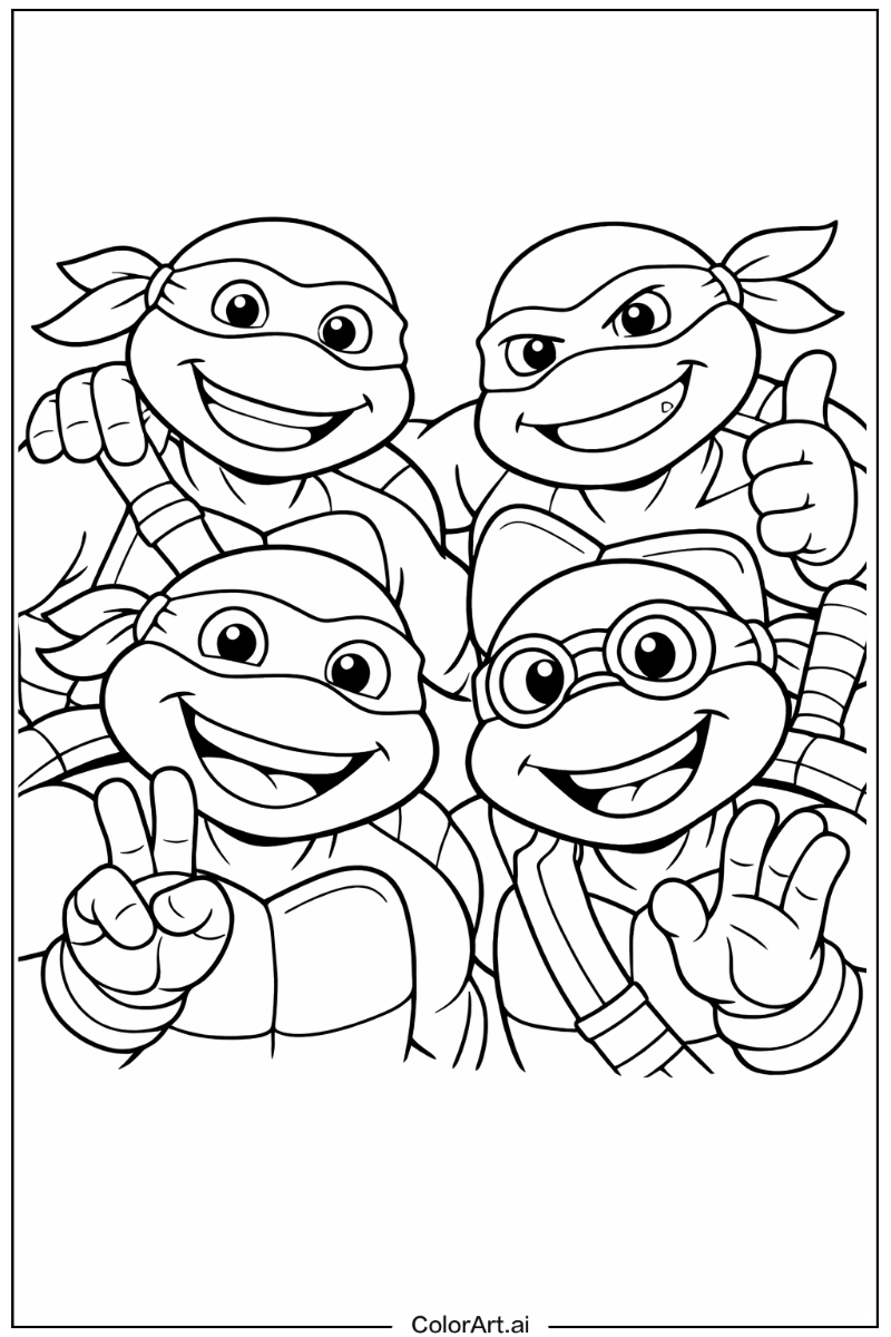 Happy ninja turtles Portrait 2