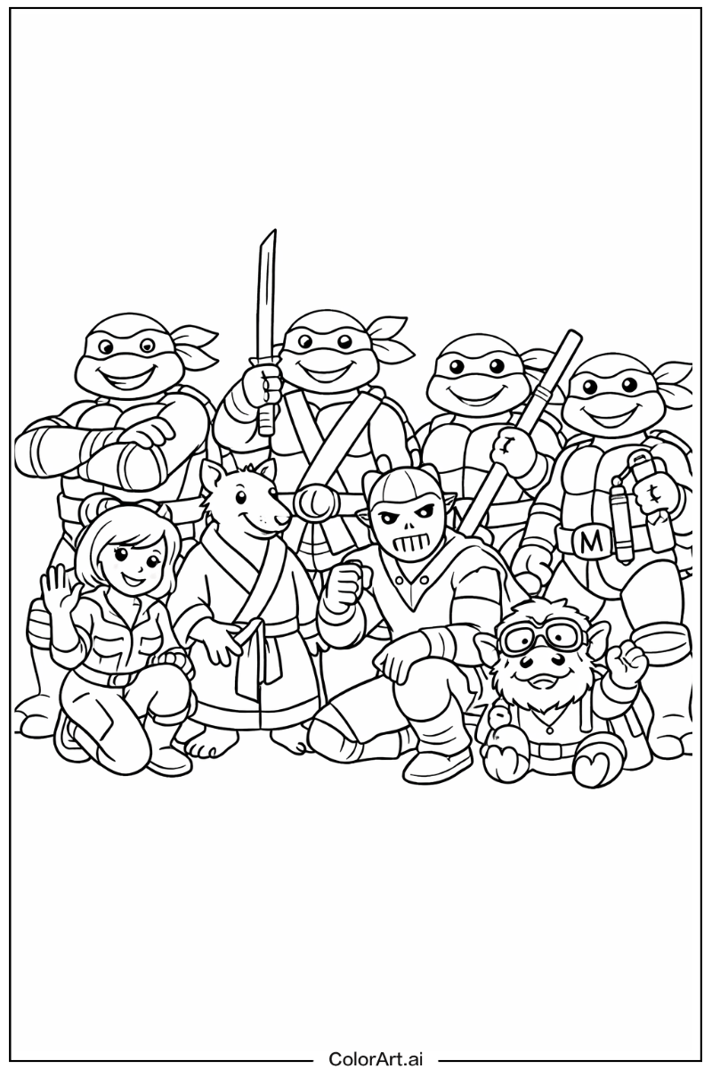 ninja turtles with Friends 2