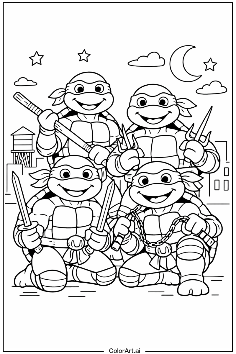 Smiling ninja turtles 2