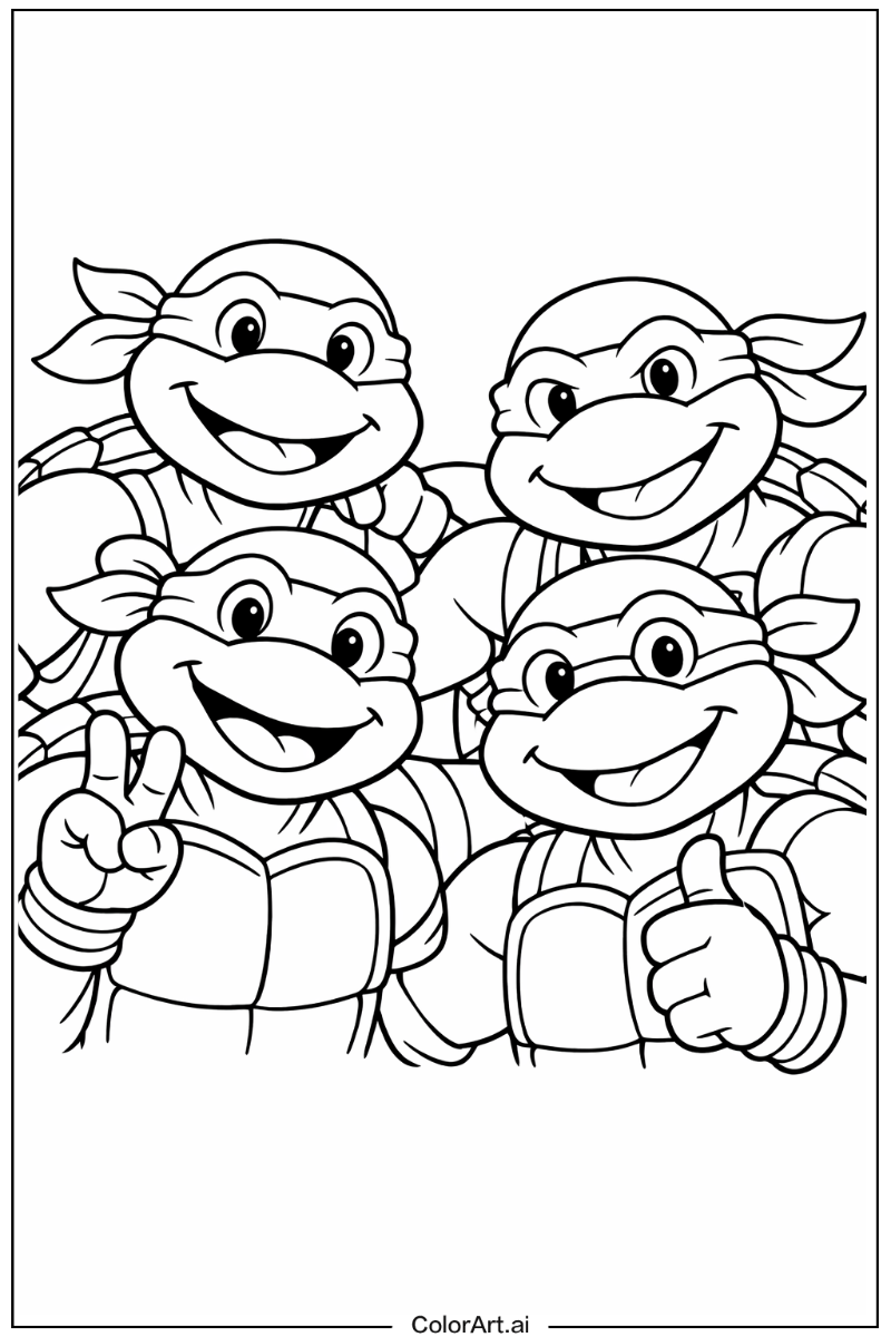 Happy ninja turtles Portrait