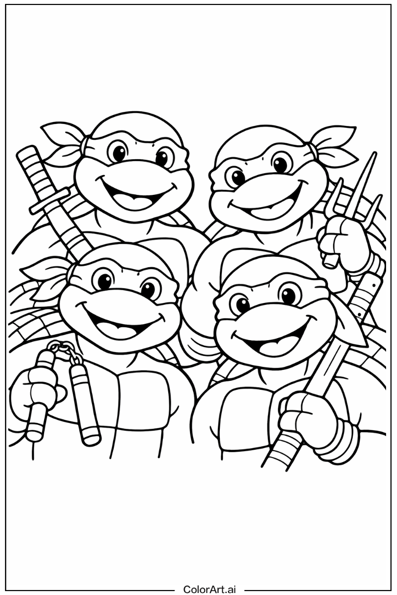 Happy ninja turtles Portrait 3
