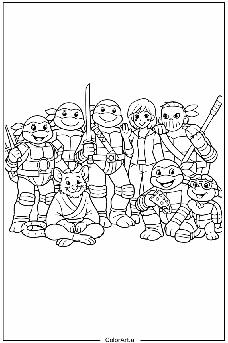 ninja turtles with Friends 3