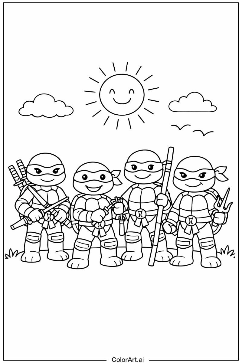 ninja turtles Under the Sun 3