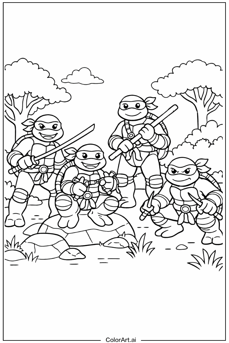 ninja turtles in Nature 3