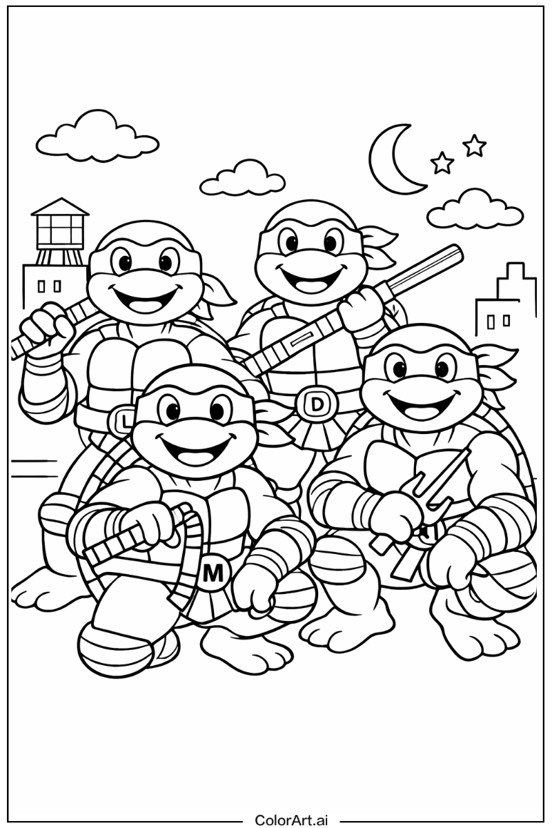 Smiling ninja turtles 3