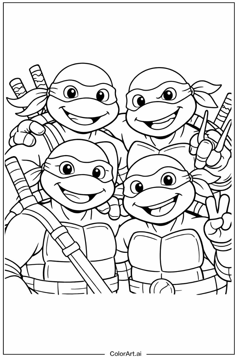 Happy ninja turtles Portrait 4