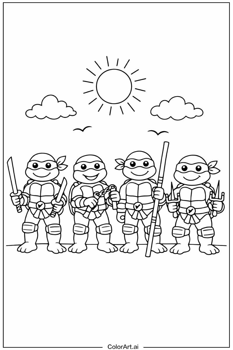 ninja turtles Under the Sun