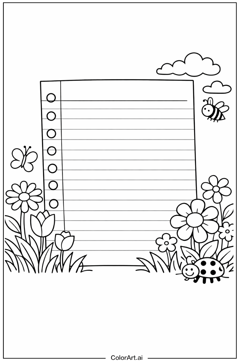 notebook paper in a Garden 2