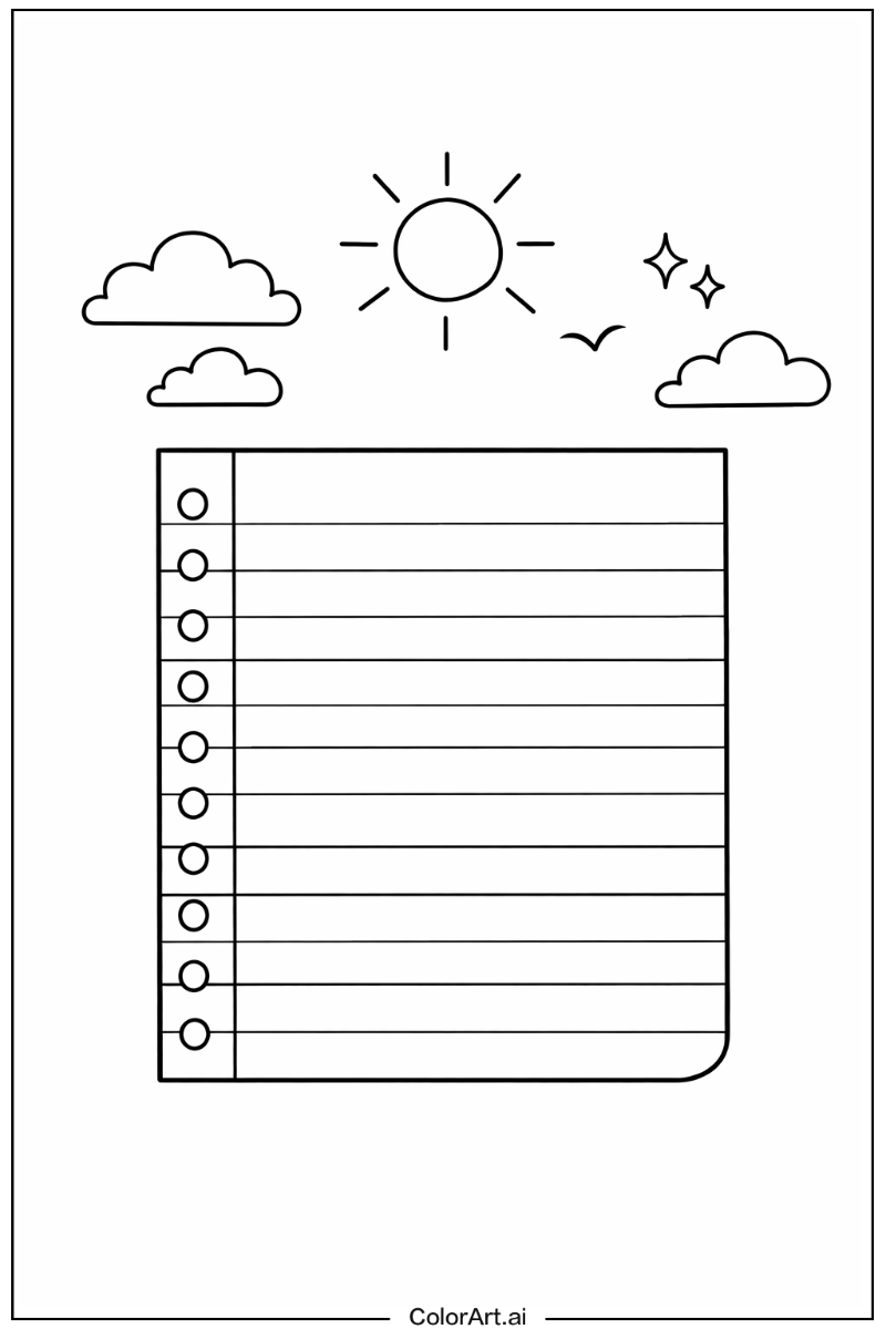 notebook paper Under the Sun 2