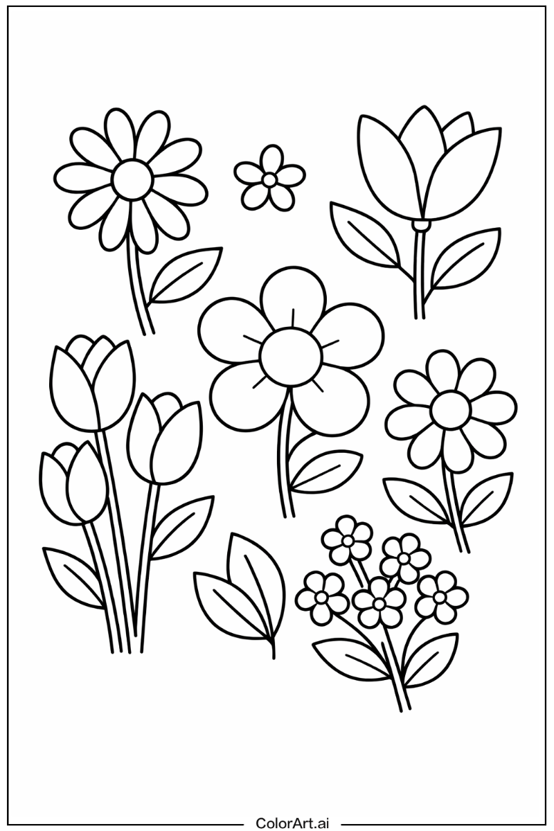 notebook paper with Flowers 2