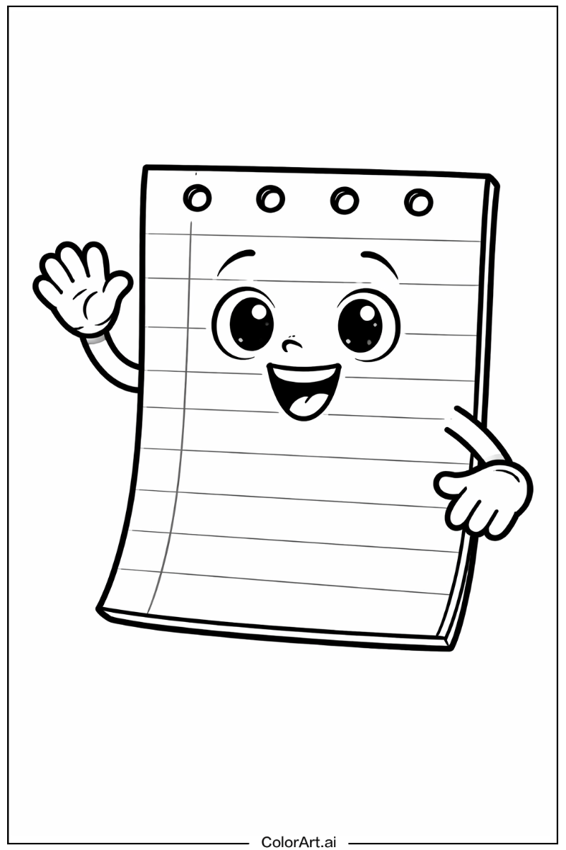 49種類の無料ノート用紙塗り絵ページ (印刷可能な PDF と PNG)