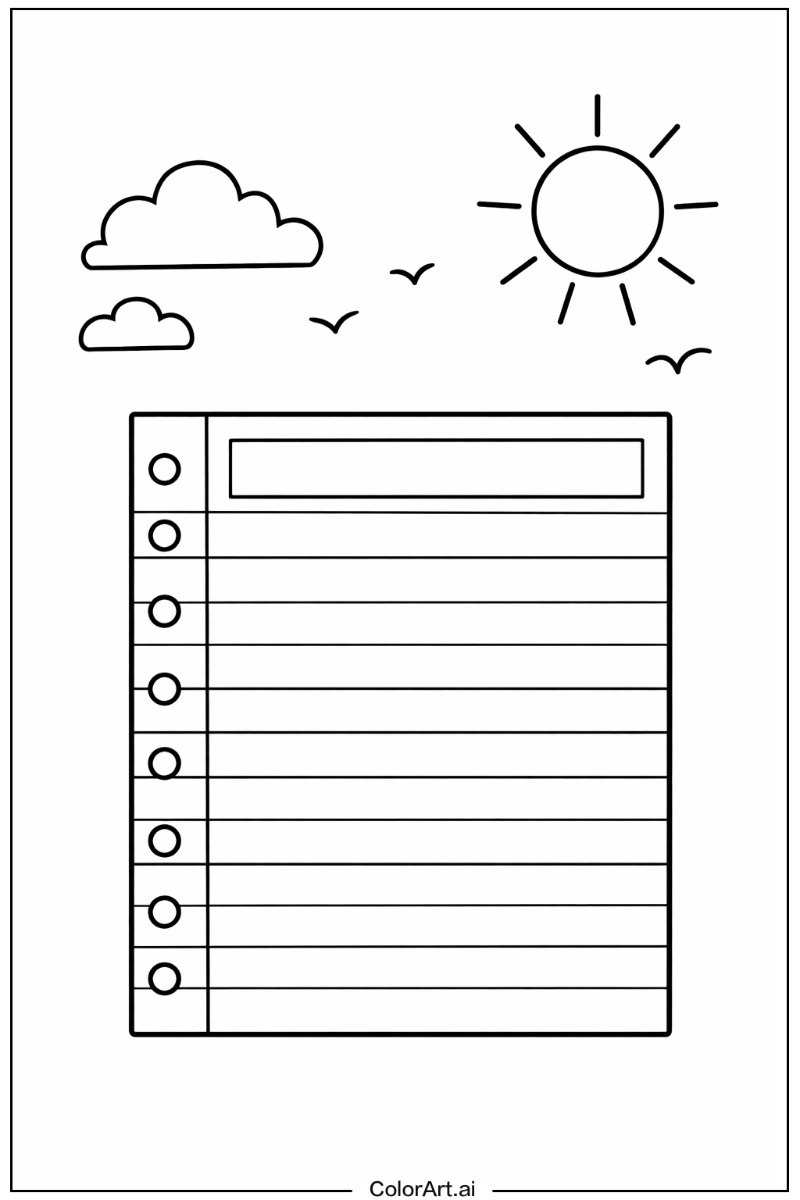 notebook paper Under the Sun 3