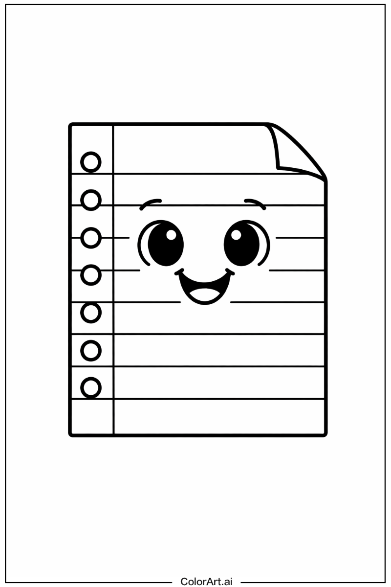 Smiling notebook paper 3