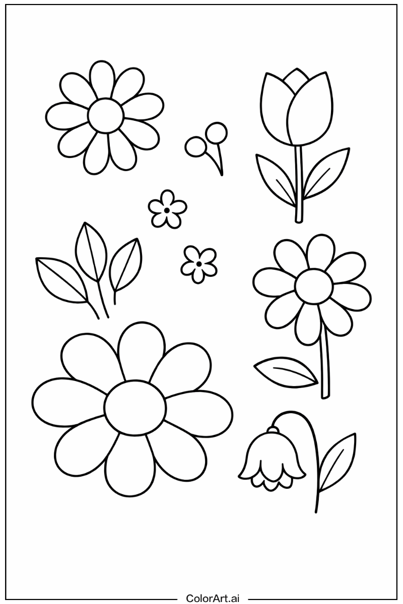 notebook paper with Flowers 4