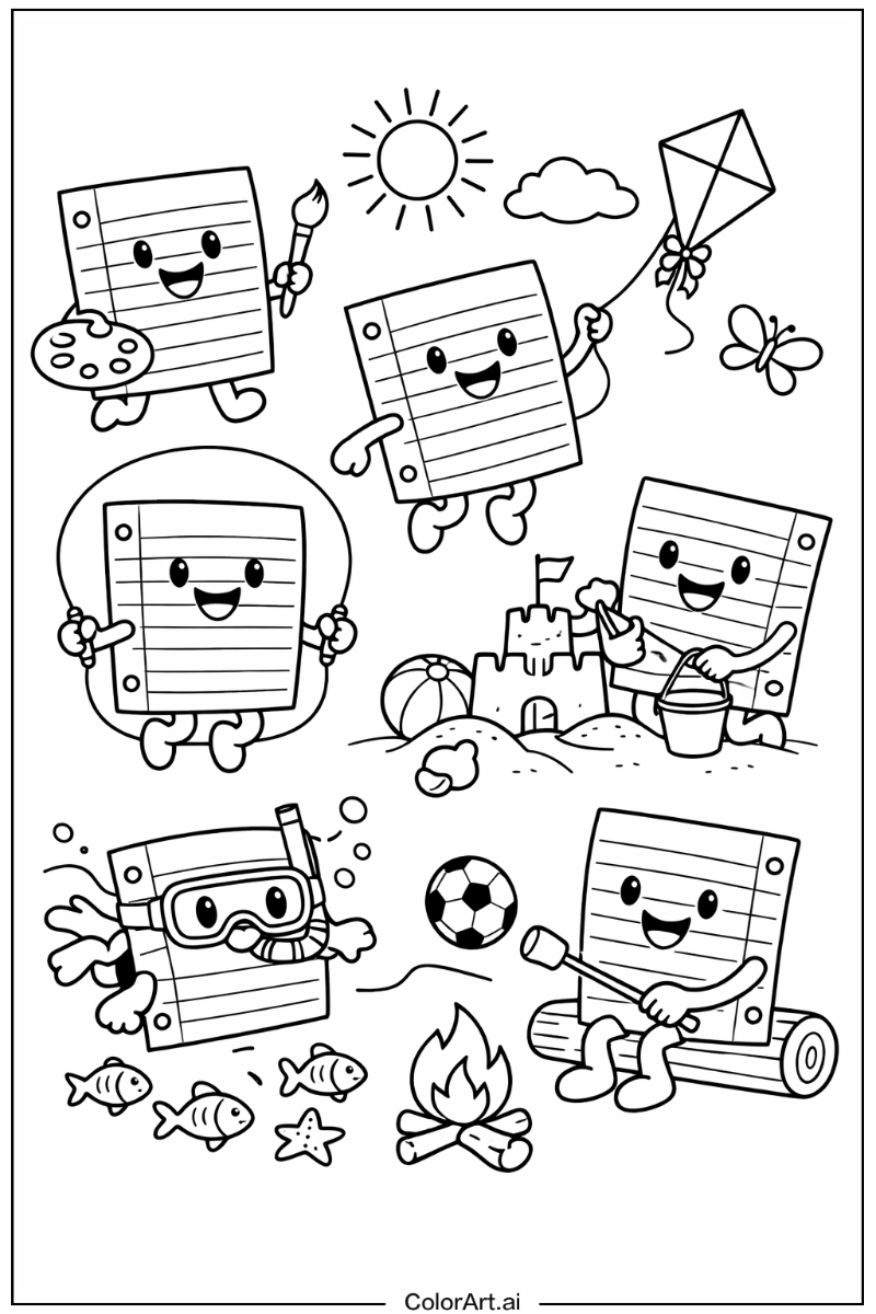 notebook paper Having Fun 4