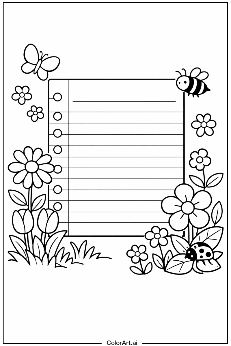 notebook paper in a Garden 5