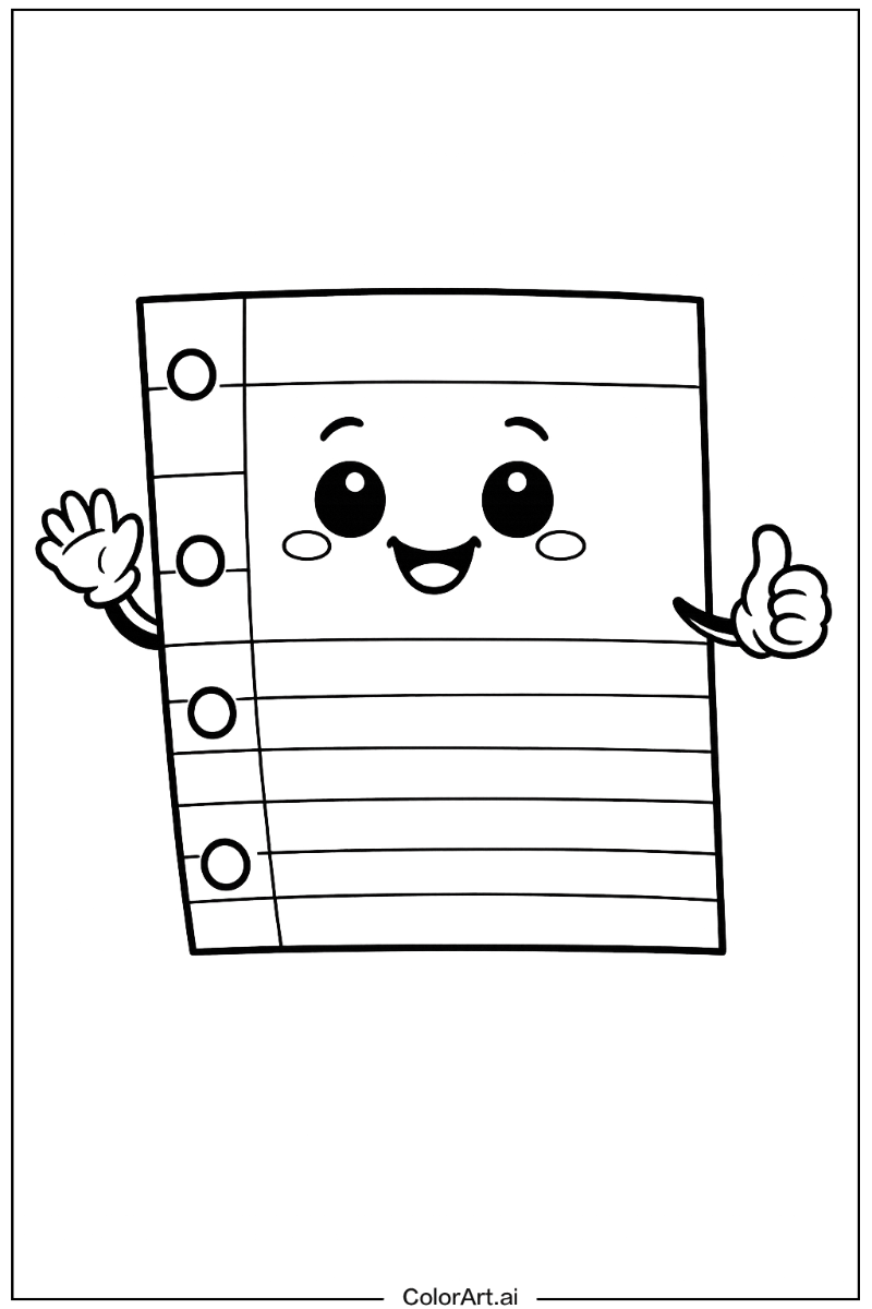 Happy notebook paper 5