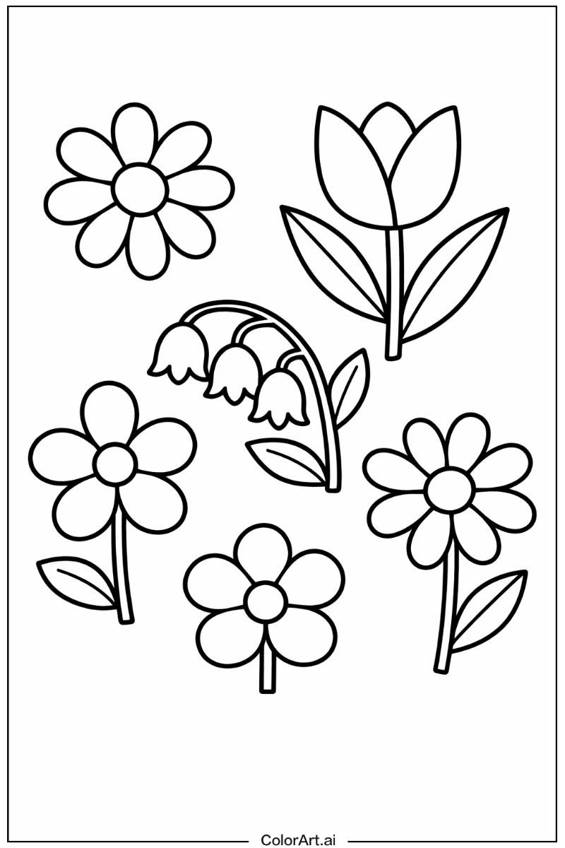 notebook paper with Flowers 5