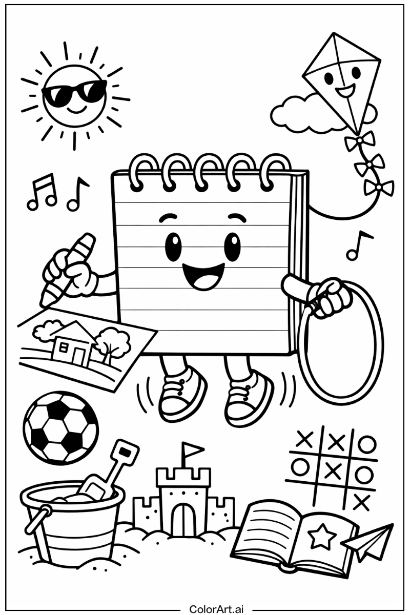 notebook paper Having Fun 5