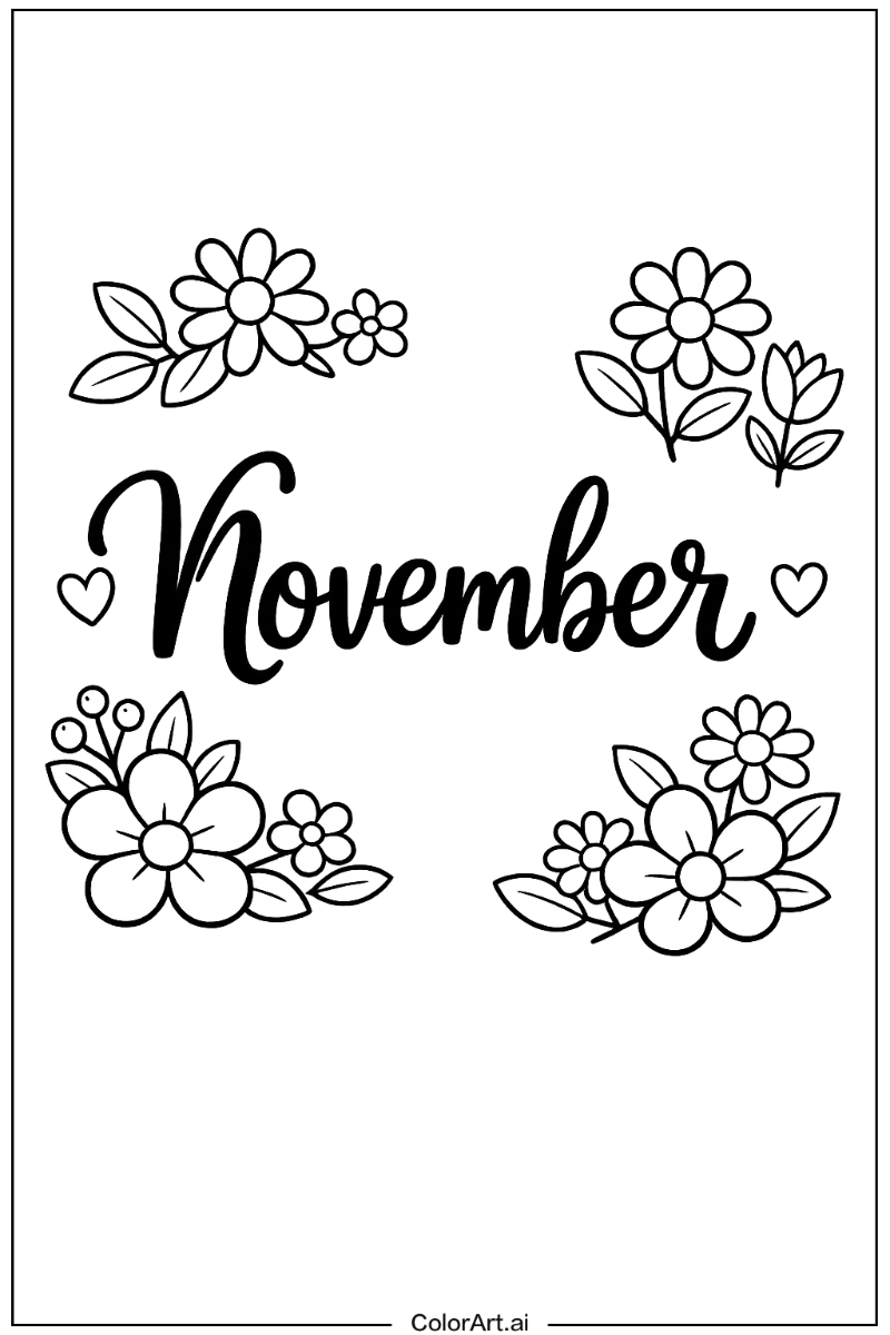 November with Flowers 1