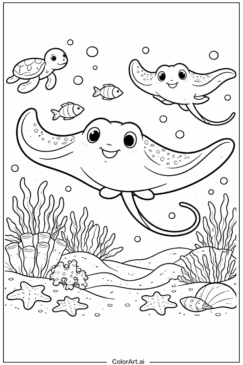Stingray Ocean animals Design