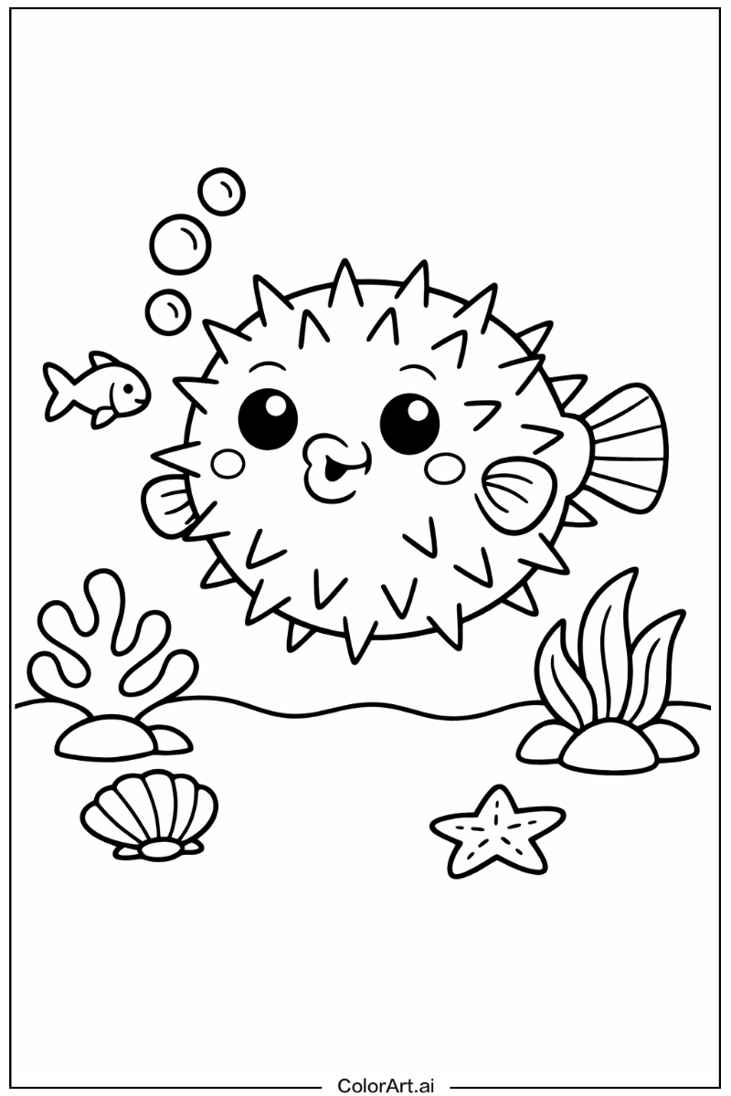 Pufferfish Ocean animals Design