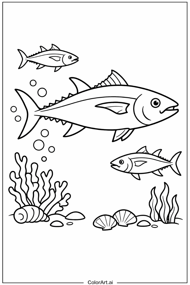 Tuna Ocean animals Design