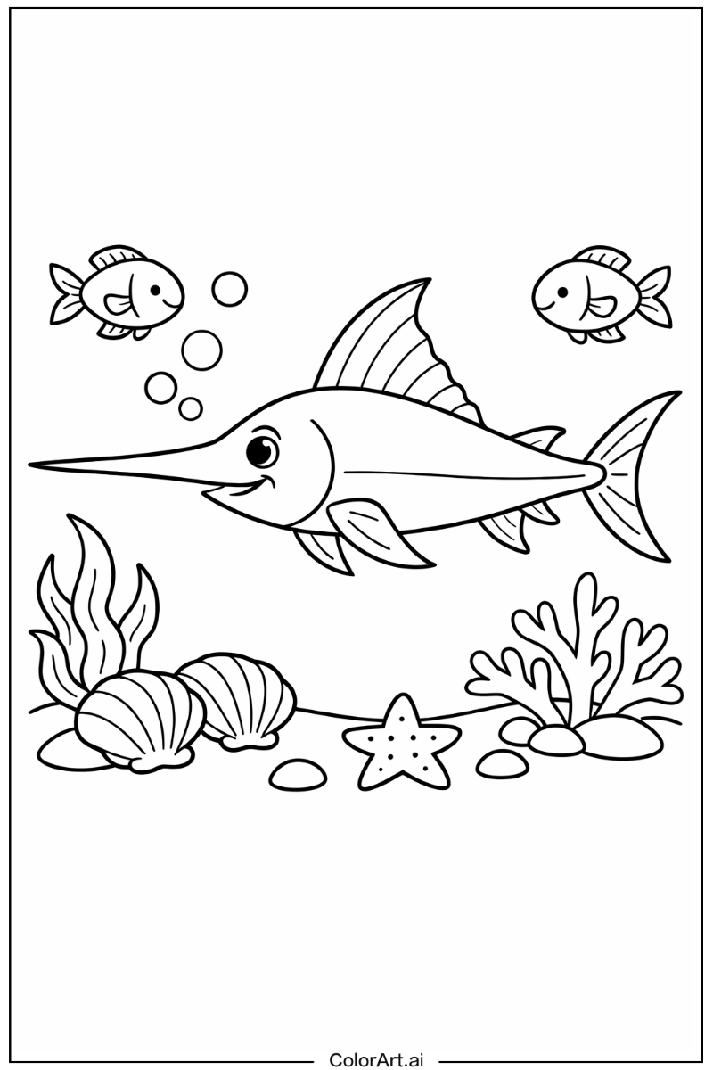 Swordfish Ocean animals Scene