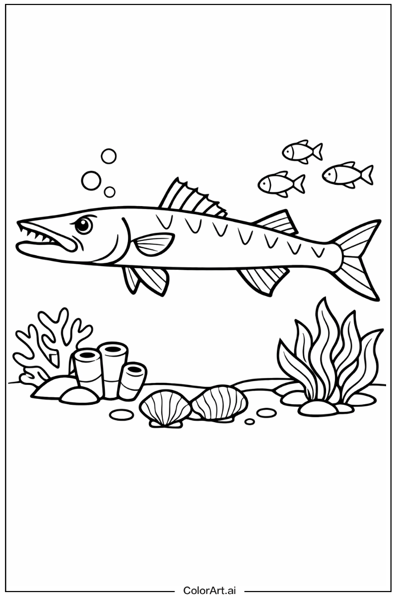 Barracuda Ocean animals Scene