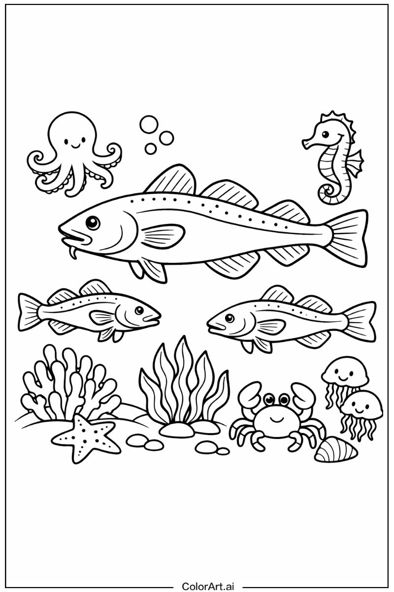 Cod Ocean animals Scene