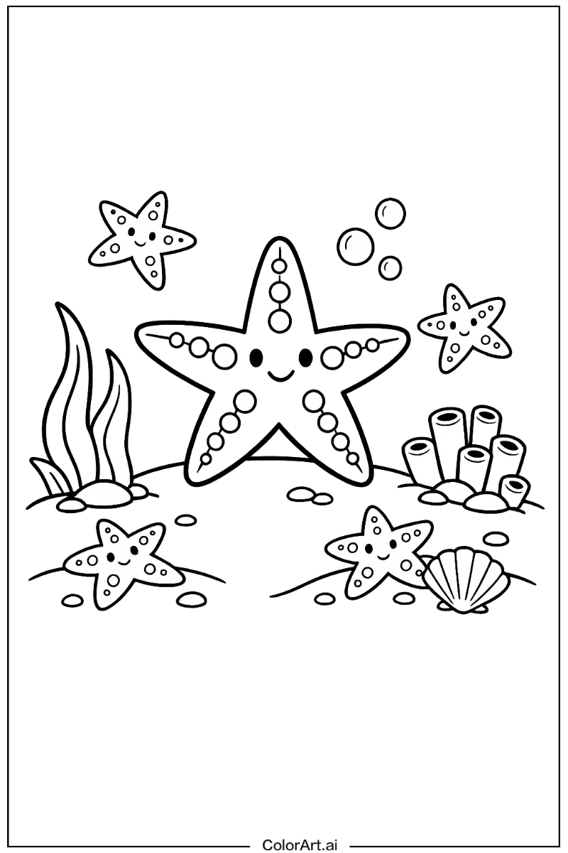 Starfish Ocean animals Scene