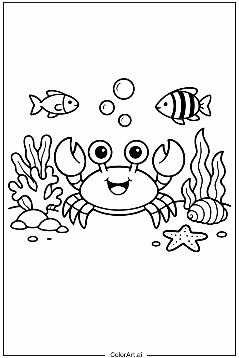 Crab Ocean animals Scene