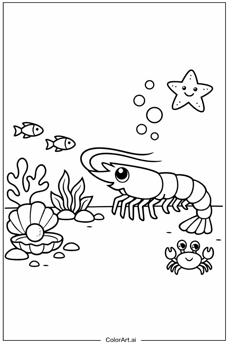 Shrimp Ocean animals Design