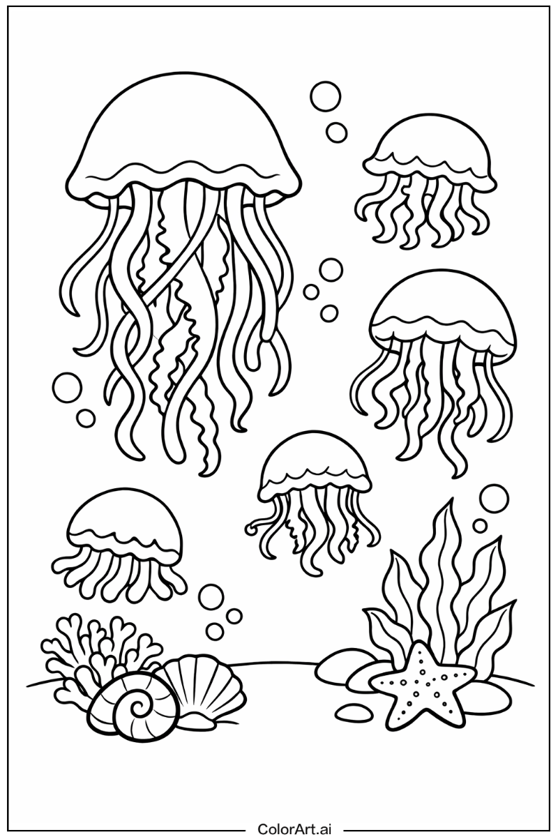 Jellyfish Ocean animals Design