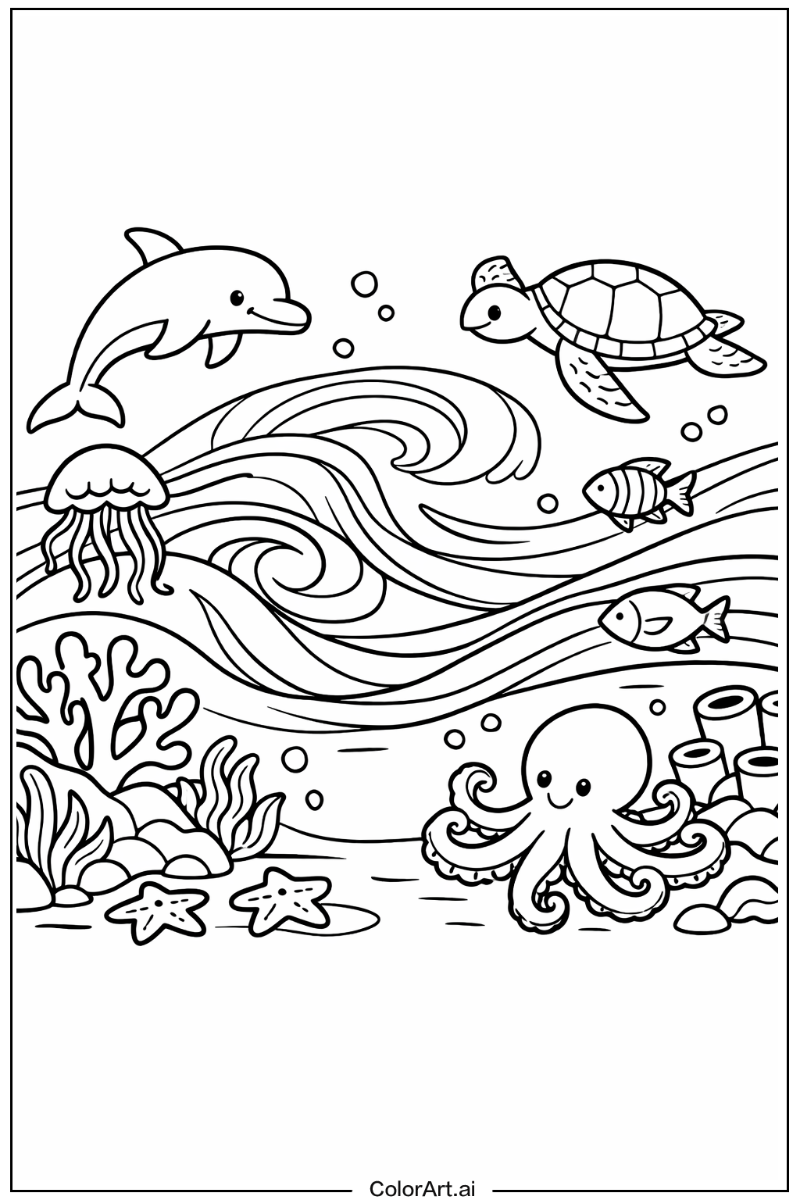 Ocean with Ocean current Theme